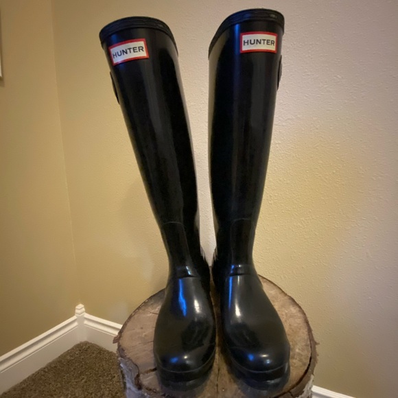 Tall Gloss Hunter Boots - Picture 6 of 7